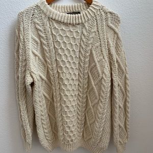 Irish Hand Made Wool Sweater Large New With Tag